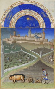 März Les Très Riches Heures du duc de Berry, 1412-1416 von Limbourg Brothers