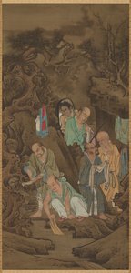Luohan beim Wäschewaschen, 1178 von Lin Tinggui