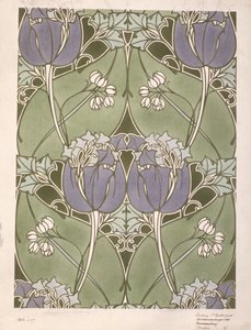 Entwurf für ein florales gewebtes Textil, ca. 1905 von Lindsay P. Butterfield
