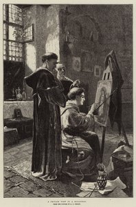 Eine private Ansicht in einem Kloster von Lionel Charles Henley
