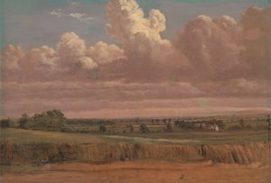 Landschaft mit Weizenfeld, ca. 1850er Jahre von Lionel Constable