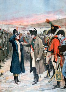Napoleon präsentiert der Offizierin Marie Schellinck das Ehrenlegion, 1808 1894 von Lionel Noel Royer
