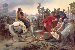 Vercingetorix wirft seine Waffen zu Füßen von Julius Caesar, 1899