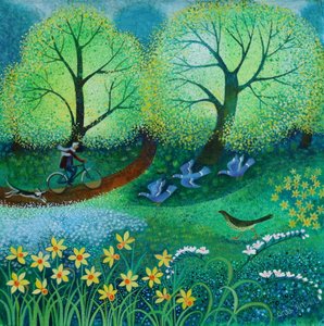 Radfahren durch den Park, 2021 von Lisa Graa Jensen