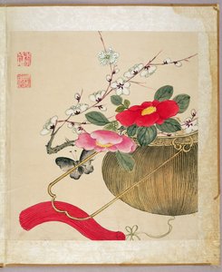 Eines aus einer Serie von Blumen- und Insektenbildern, Ende des 19. Jahrhunderts