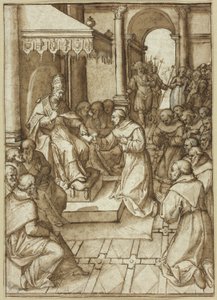 Genehmigung der Regeln des Franziskanerordens durch Papst Innozenz III. im Jahr 1209 von Livio Agresti