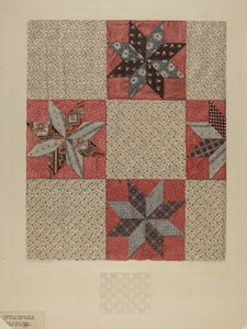 Stern-Design-Bettdecke, ca. 1937 von Lloyd Charles Lemcke