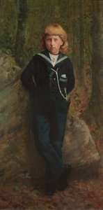 Porträt von Albert I im Alter von sieben Jahren von Leo Malempre