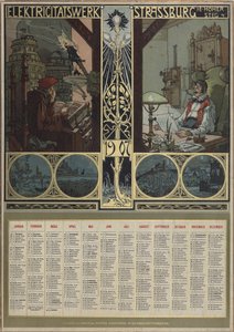 Elektrizitätswerk Straßburg. Kalender für das Jahr 1907, 1906 von Léo Schnug