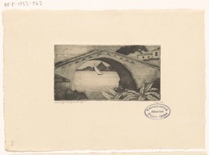 Brücke auf Korsika von Lodewijk Schelfhout (signed by artist)
