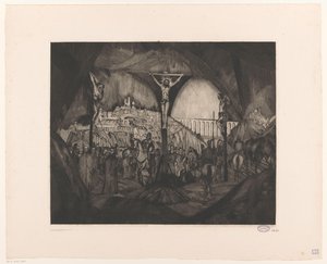 Golgotha I von Lodewijk Schelfhout (signed by artist)