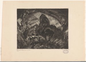 Hügellandschaft mit Bäumen von Lodewijk Schelfhout (signed by artist)