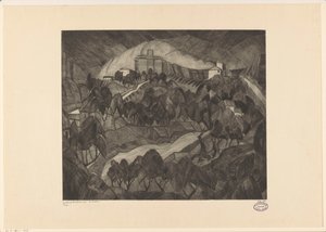 Schloss auf einem Hügel von Lodewijk Schelfhout (signed by artist)