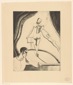Seiltänzerin, Trapezkünstler und Pierrot von Lodewijk Schelfhout (signed by artist)