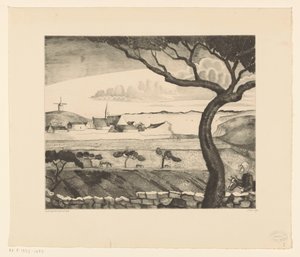 Küstenlandschaft mit Landstraße von Lodewijk Schelfhout (signed by artist)