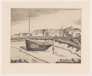 Siedlung an der Küste von Lodewijk Schelfhout (signed by artist)
