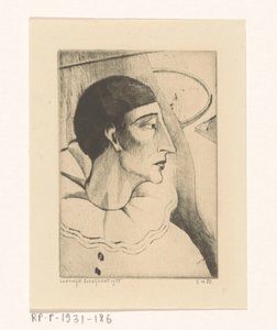 Pierrot IV von Lodewijk Schelfhout (signed by artist)