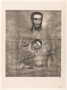 Pierrot und Christus von Lodewijk Schelfhout (signed by artist)