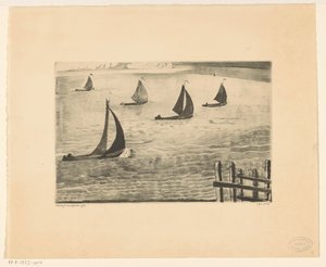 Ausgang eines Hafens (Sortie du port) von Lodewijk Schelfhout (signed by artist)