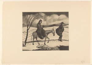 Flucht nach Ägypten von Lodewijk Schelfhout (signed by artist)