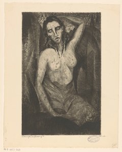 Sitzende Frau von Lodewijk Schelfhout (signed by artist)