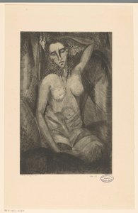 Sitzende Frau von Lodewijk Schelfhout (signed by artist)