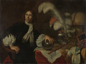 Posthumes Porträt von Aucke Stellingwerff, Admiral von Friesland, getötet 1665 in Lowestoft durch eine Kanonenkugel von Lodewijk van der Helst