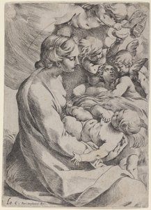Madonna und Kind mit Engeln