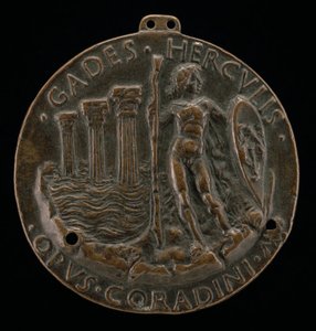 Herkules und drei Säulen im Meer (Rückseite), 1472 von Lodovico Corradini