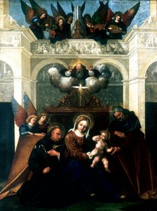 Heilige Familie mit dem heiligen Nikolaus von Tolentino, 1515-1530