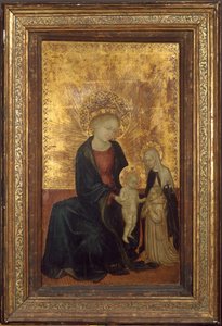 Madonna und Kind mit der heiligen Katharina von Siena und einem Kartäuser Stifter, ca. 1411-24