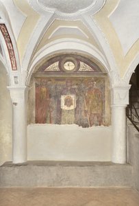 Veronika zwischen dem Heiligen Christophorus und dem Heiligen Ritter von Lombard School