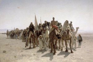Pilger auf dem Weg nach Mekka, 1861