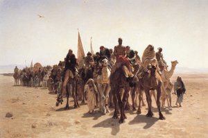Pilger auf dem Weg nach Mekka