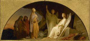 Skizze für die Eglise de la Madeleine: Sainte Madeleine am Grab, 1842