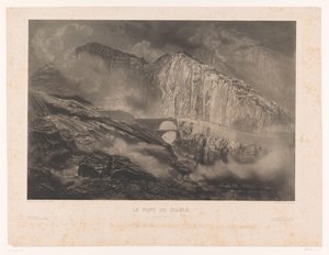 Ansicht der Teufelsbrücke im Gotthardpass