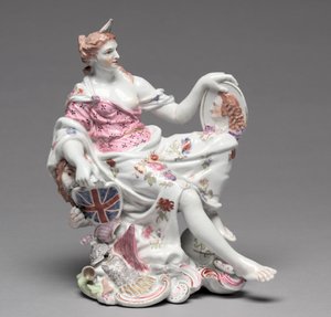 Figur von Britannia, ca. 1750-60 von Longton Hall Porcelain Factory