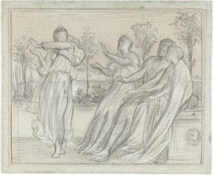 Studie für "Griechisches Mädchen beim Tanzen" von Lord Leighton Frederic