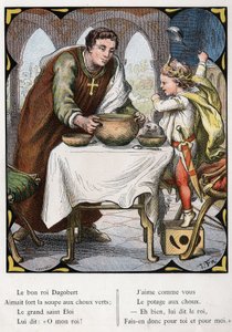 Illustration von Lorenz Frolich (1820-1908) für das Volkslied „Der gute König Dagobert“. Ausgabe J. Hetzel. Um 1880. von Lorens Frolich