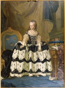 Louise Ulrike von Preußen, Königin von Schweden - Porträt von Louisa Ulrika von Preußen (1720-1782), Königin von Schweden, von Pasch, Lorenz, der Jüngere (1733-1805). Öl auf Leinwand von Lorens the Younger Pasch