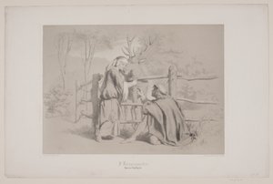 Im Königshof, S. 65, Illustration zu Christian Winthers "Hjortens Flugt"