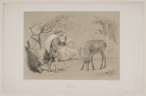 Das Kreuz, S. 299, Illustration zu Christian Winthers "Hjortens Flugt"