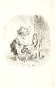 Kleines Mädchen gibt ihrer Puppe einen Klaps