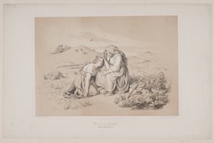 Mutter und Tochter, S. 289, Illustration zu Christian Winthers "Hjortens Flugt"