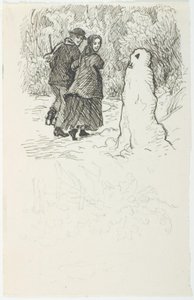Entwurf zur Illustration zu Der Schneemann