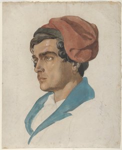 Kopfstudie eines Fischers aus Capri von Lorenz Frølich