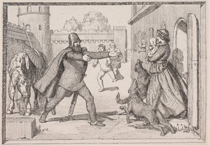 Illustration zu Adam Oehlenschlägers Gedicht „Die zwei Kirchtürme“ von Lorenz Frølich