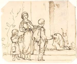 Drei Bettelkinder von Lorenz Frølich