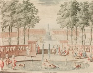 Der Brunnen des Herkules, mit dem großen Sprung, vor dem Amphitheater