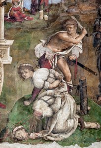 Leben der Hl. Cäcilia: Martyrium von St. Valerian und Tiburtius (Detail)